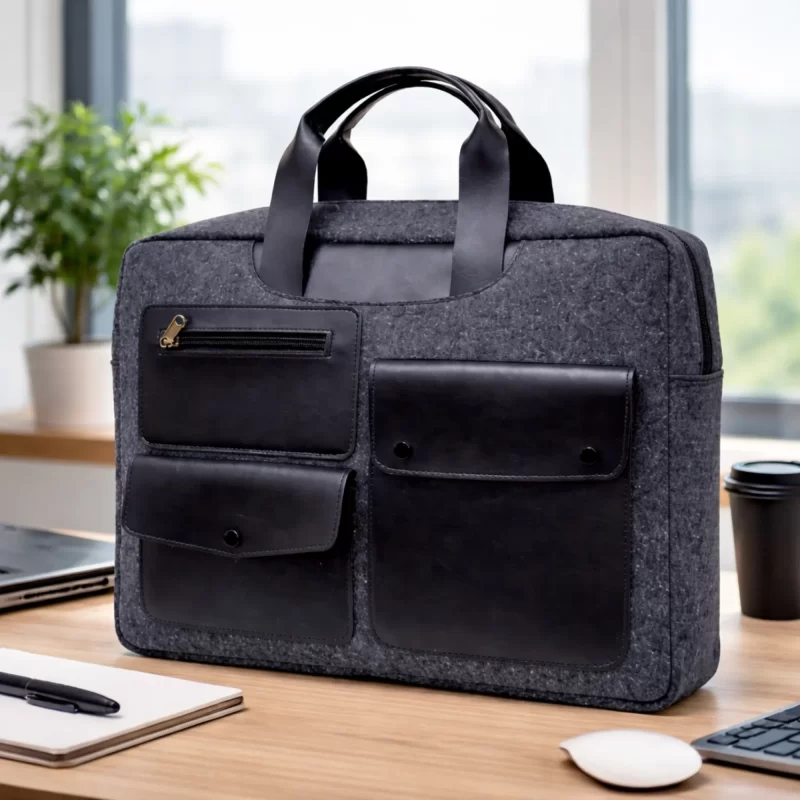 Premium Felt Portfolio Sling Bag 16"X12"X4"