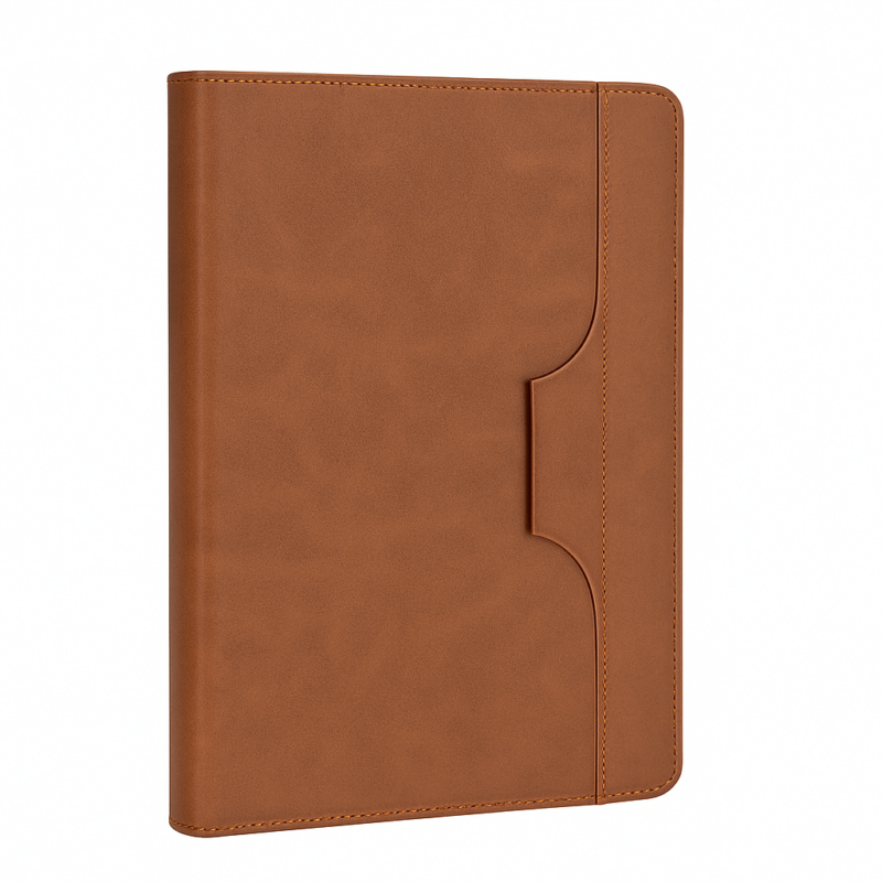 Premium Leather Cover Notebook with Built-In Pen Holder – Executive Journal for Professionals