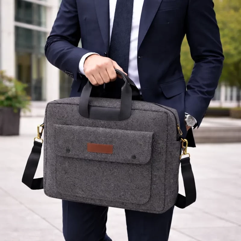 Professional Grey Felt Portfolio Bag-16"X12"X4"
