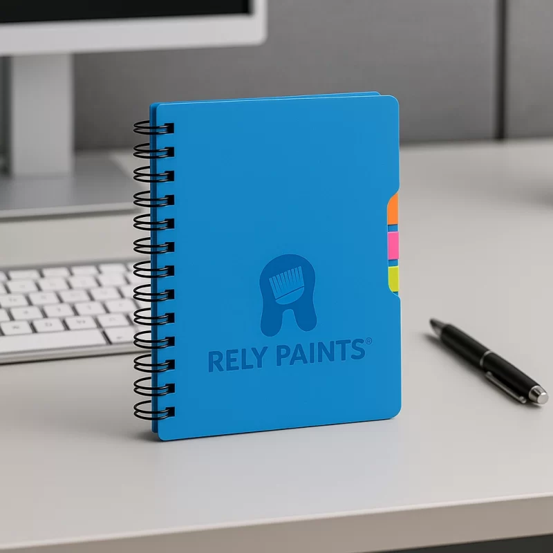 Spiral Executive Notebook with Sticky Notes Pocket
