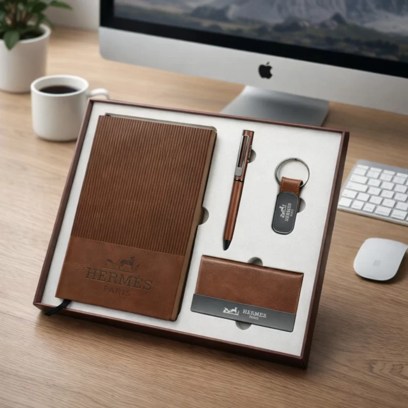 A-5 Notebook, Roller Pen, Keychain, Card Holder & 192 Page in Notebook