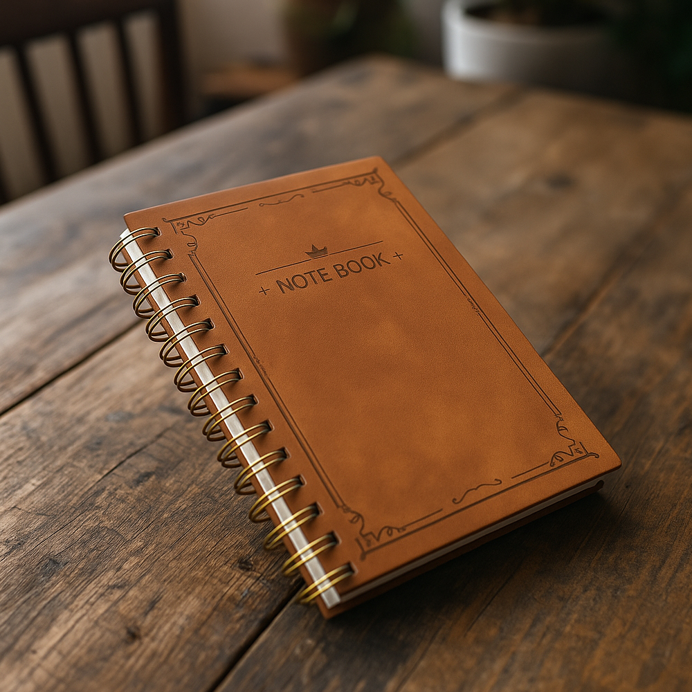 Premium Vintage Leather Spiral Notebook – Handcrafted Look with Elegant Finish