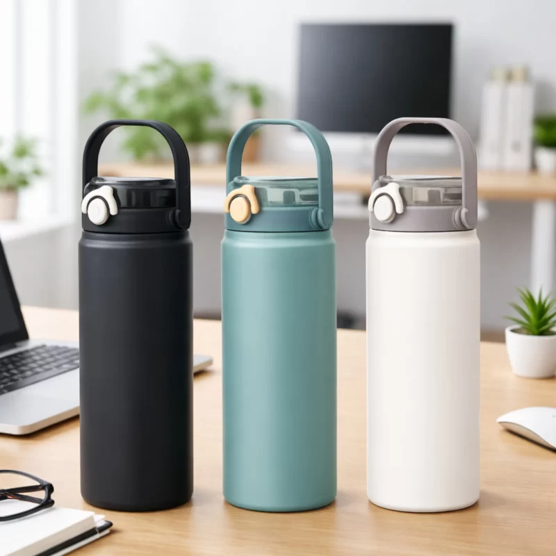 Premium Stainless Steel Office Water Bottle with Handle Lid
